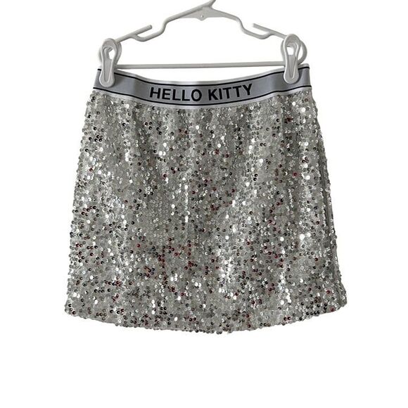 Hello Kitty Silver Sequin Crop Top & Mini Skirt Set - Womens XS - Picture 12 of 12